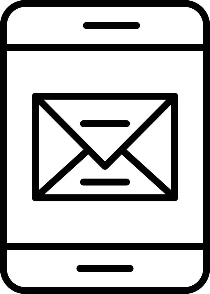 Message Outline Icon vector