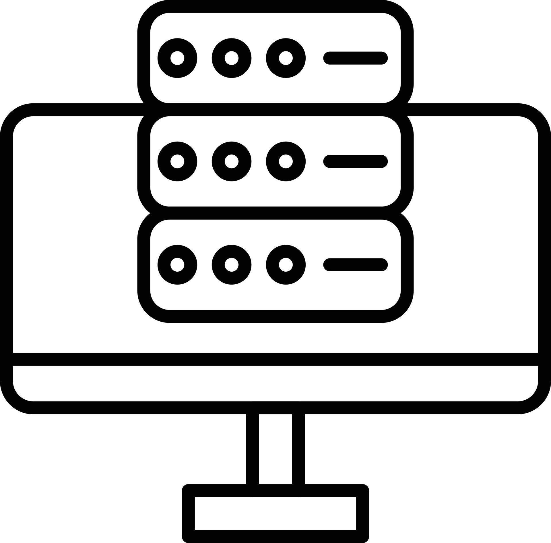 Database Outline Icon 9248642 Vector Art at Vecteezy