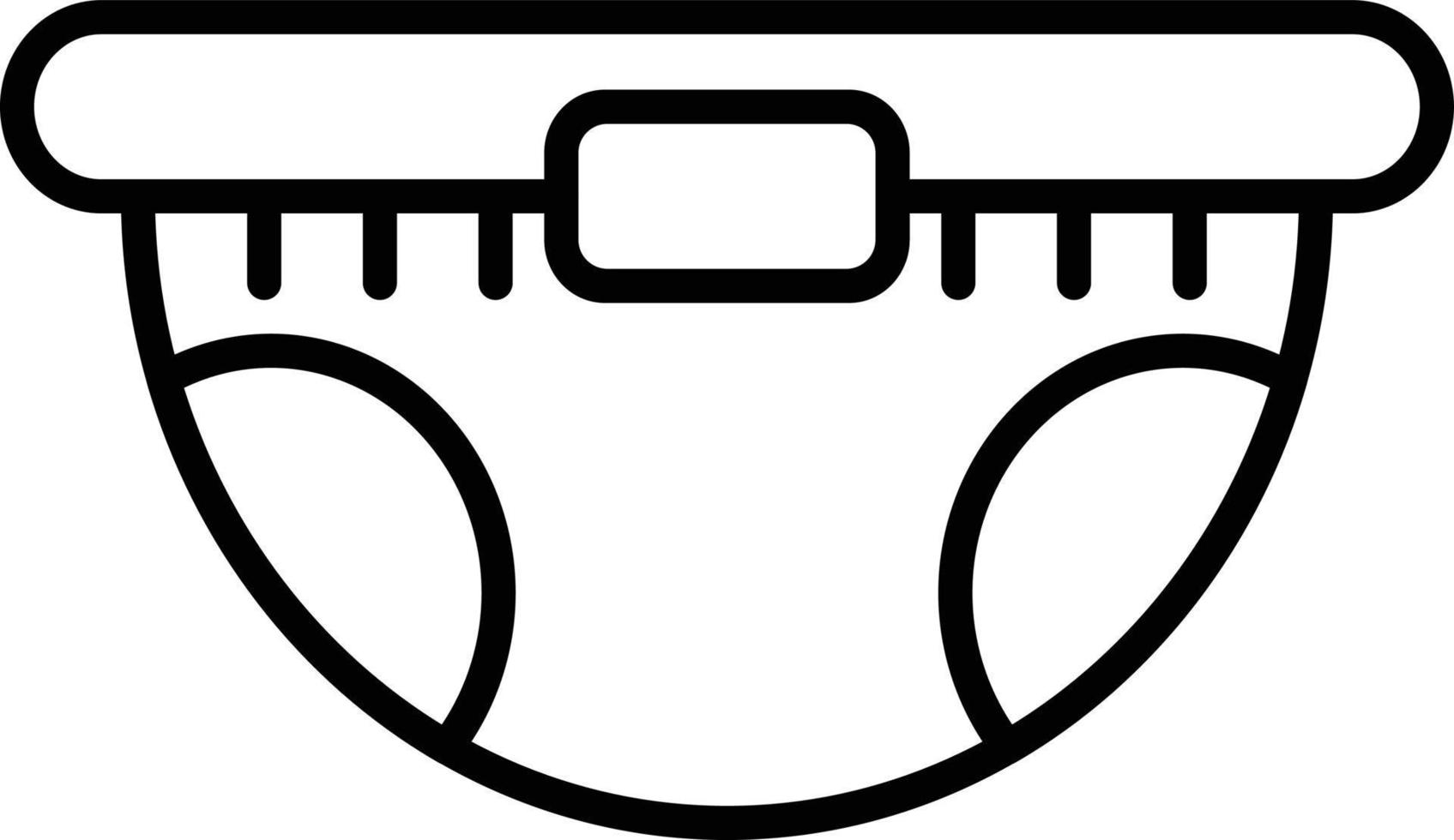 Diaper Outline Icon vector