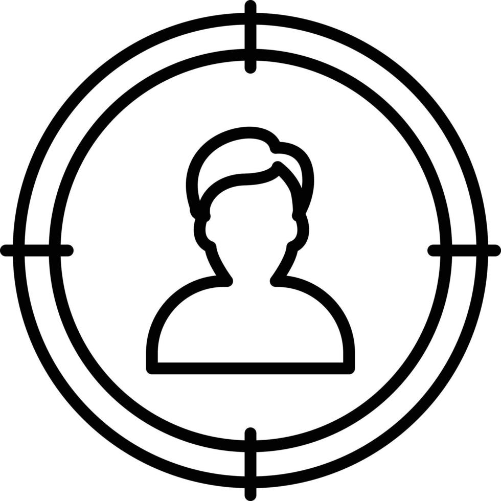 Target Audience Outline Icon vector