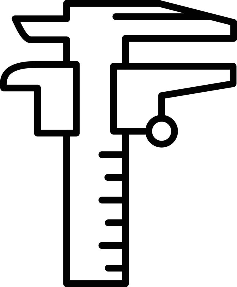 Caliper Outline Icon vector