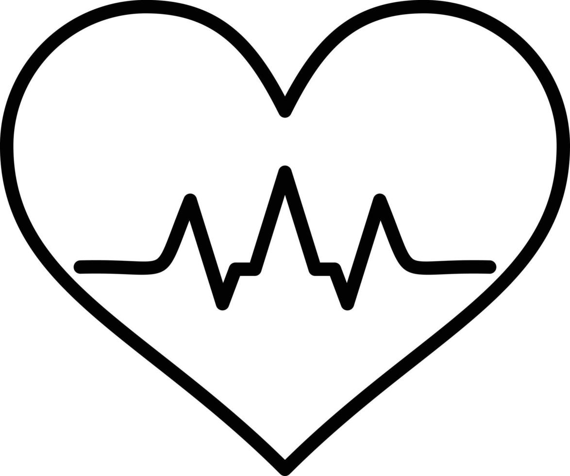 Medical Heart Outline Icon vector