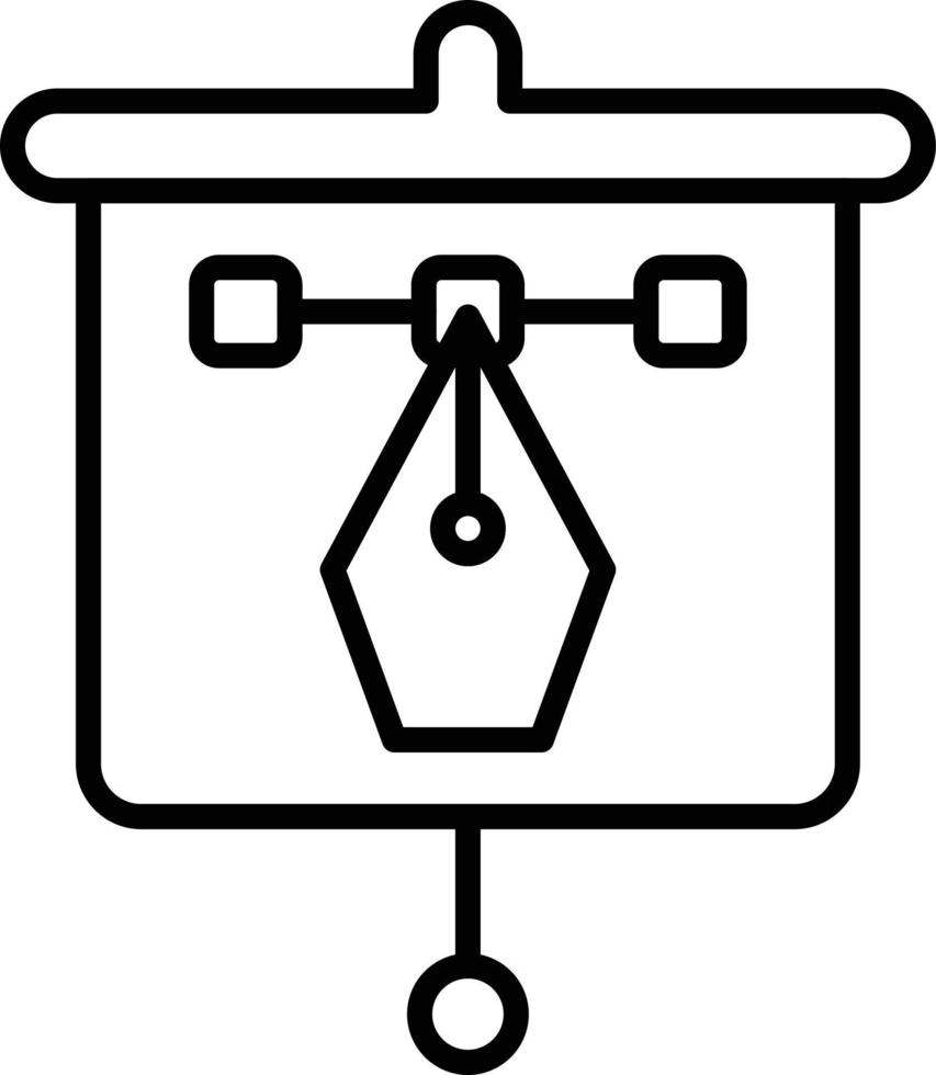 Designing Presentation Outline Icon vector
