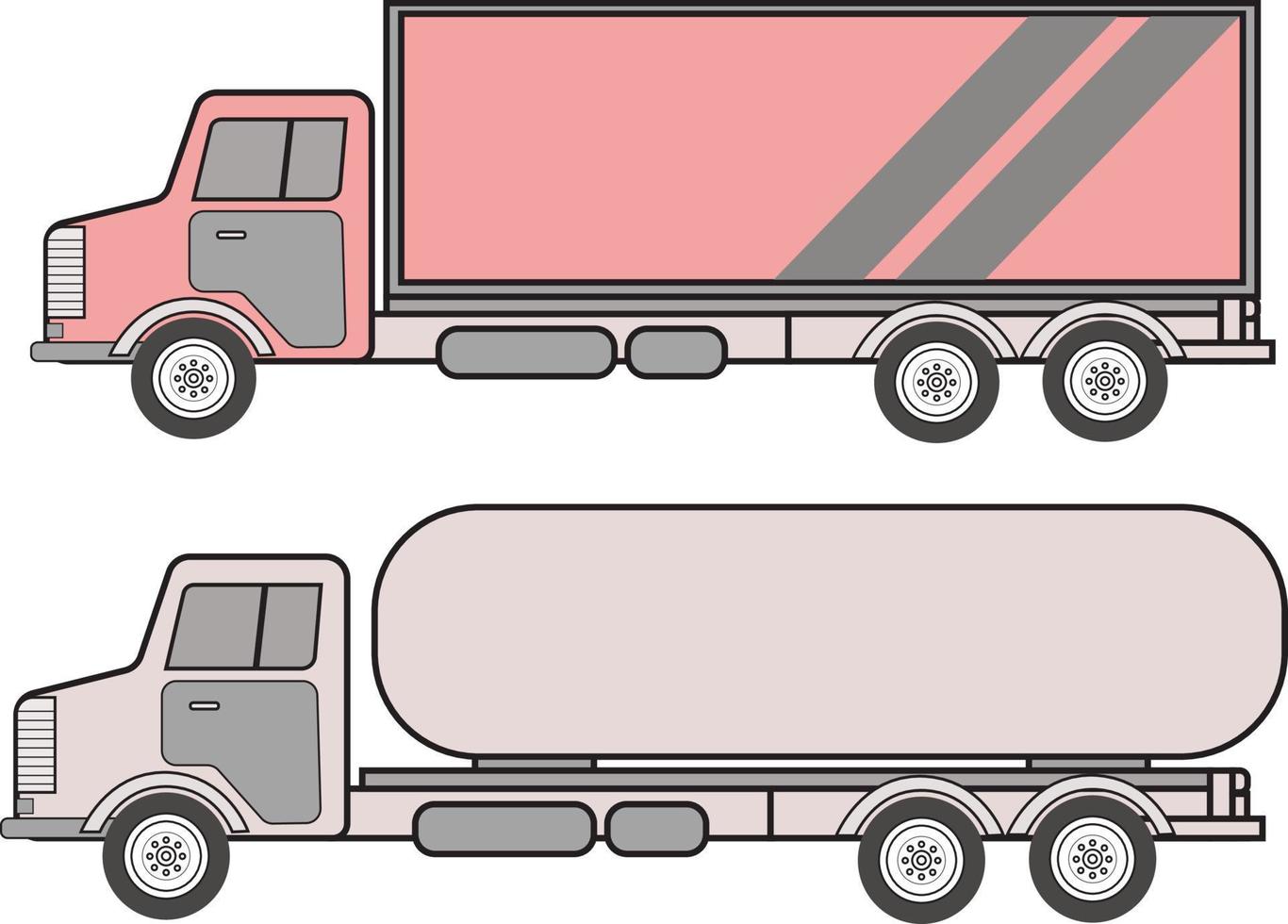 diseño gráfico vectorial de camiones vector