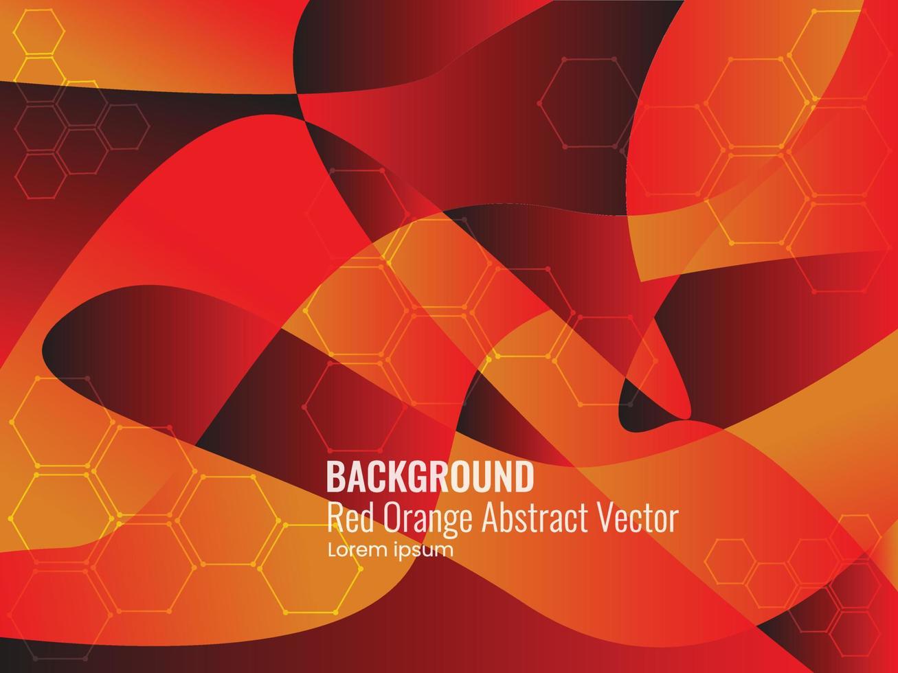 Fondo de vector abstracto naranja rojo