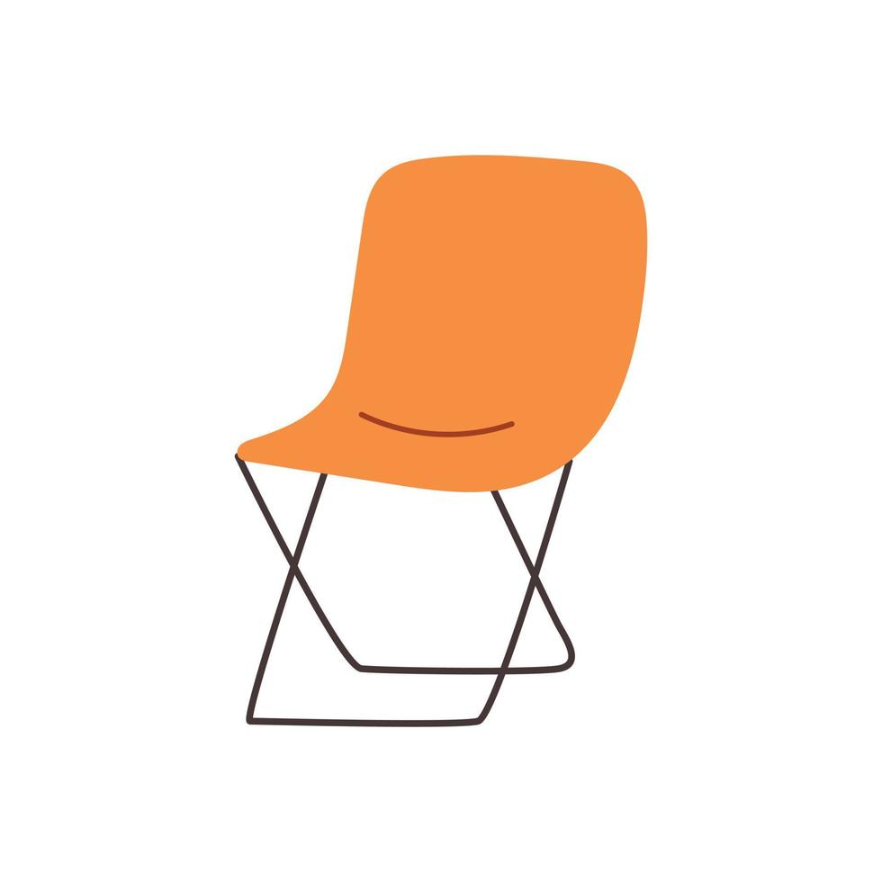 Folding camping chair vector