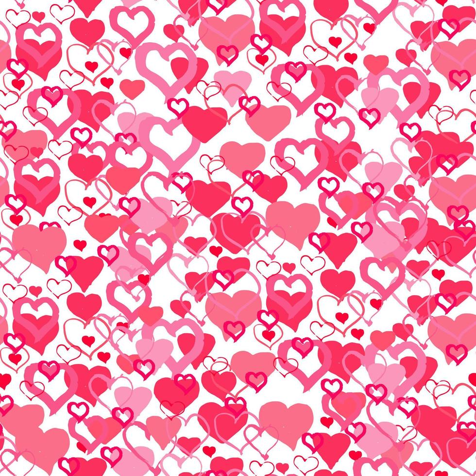 Seamless vector pattern with a lot of little hand-drawn hearts, illustration for wedding invitation, valentine's day poster