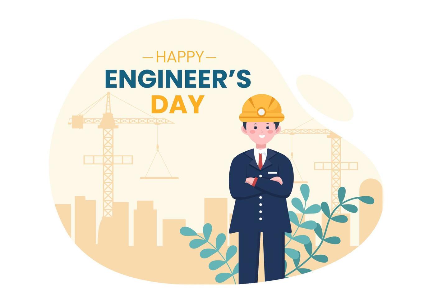 Happy Engineers Day Illustration Commemorative for Engineer vector