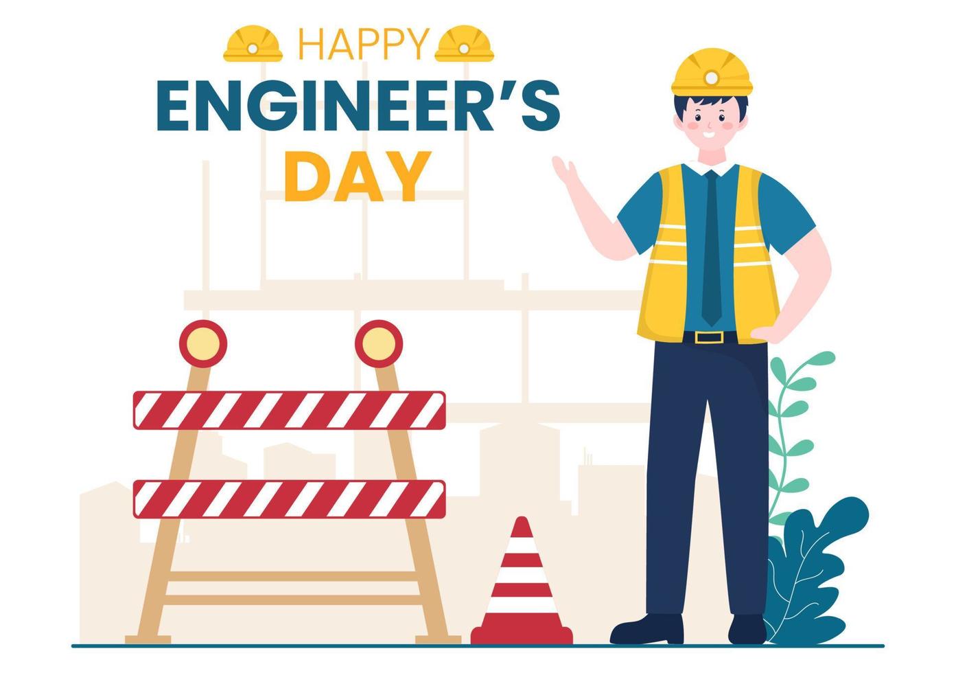 Happy Engineers Day Illustration Commemorative for Engineer vector