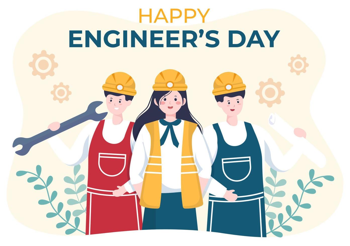 Happy Engineers Day Illustration Commemorative for Engineer vector
