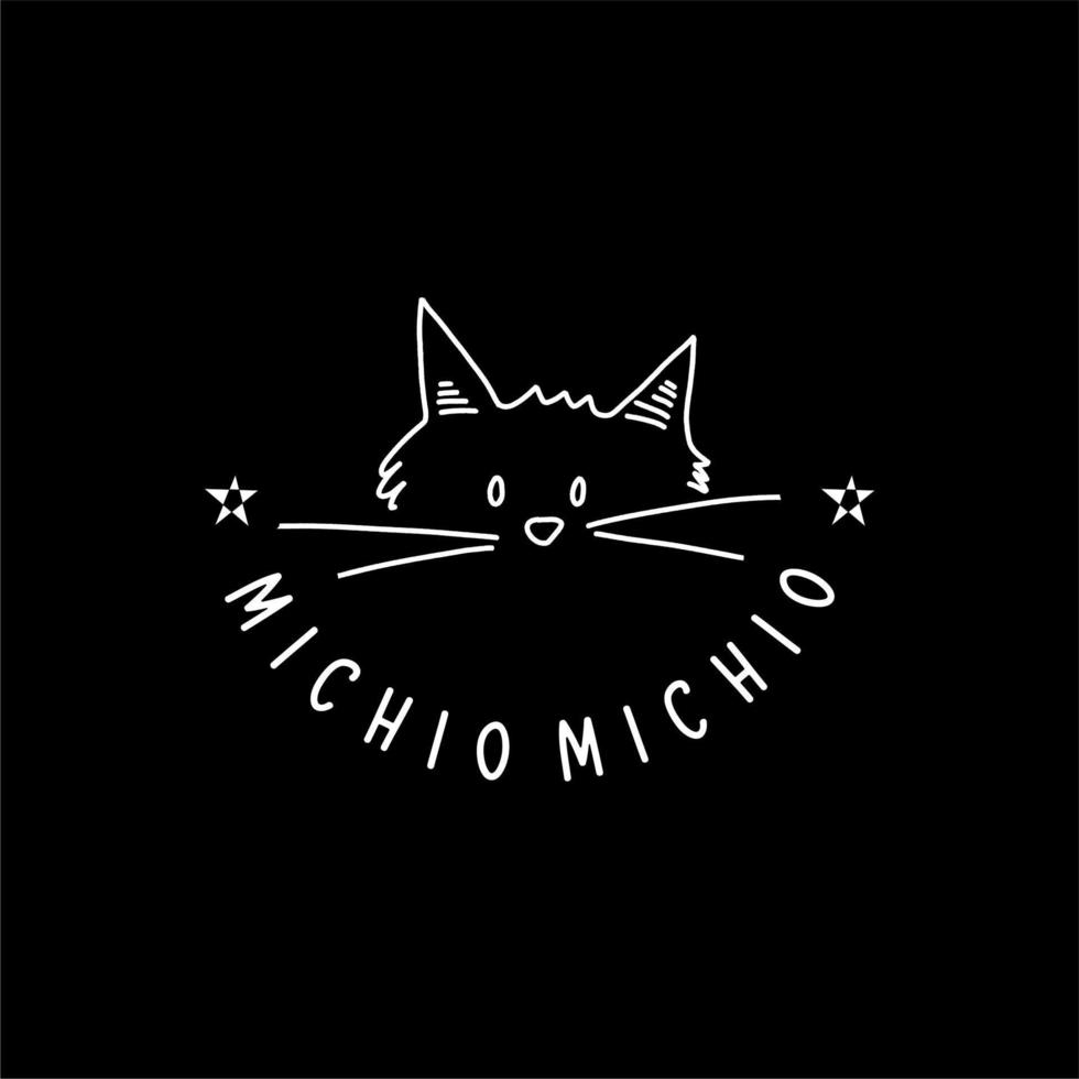 cat, lion, or tiger line art feminine with leaves on the tail minimalist and abstract feminine vector