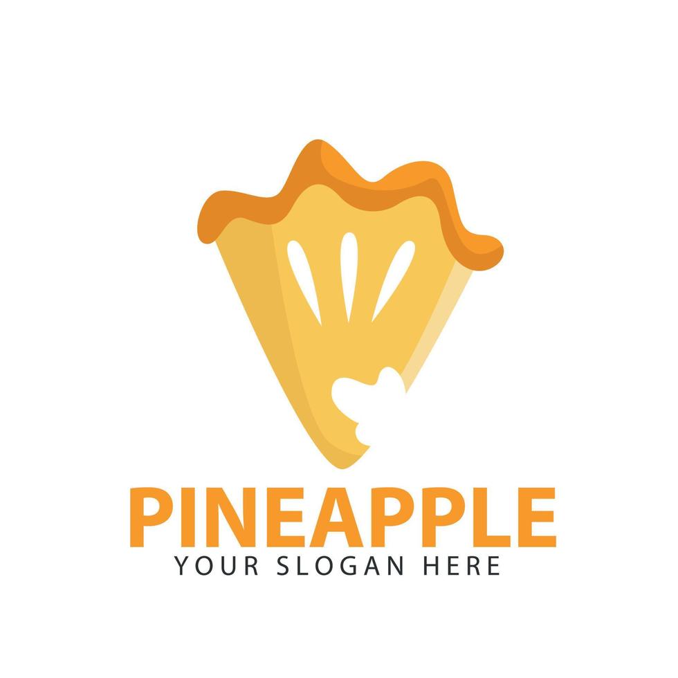 logotipo de piña. piña aislado sobre un fondo blanco vector