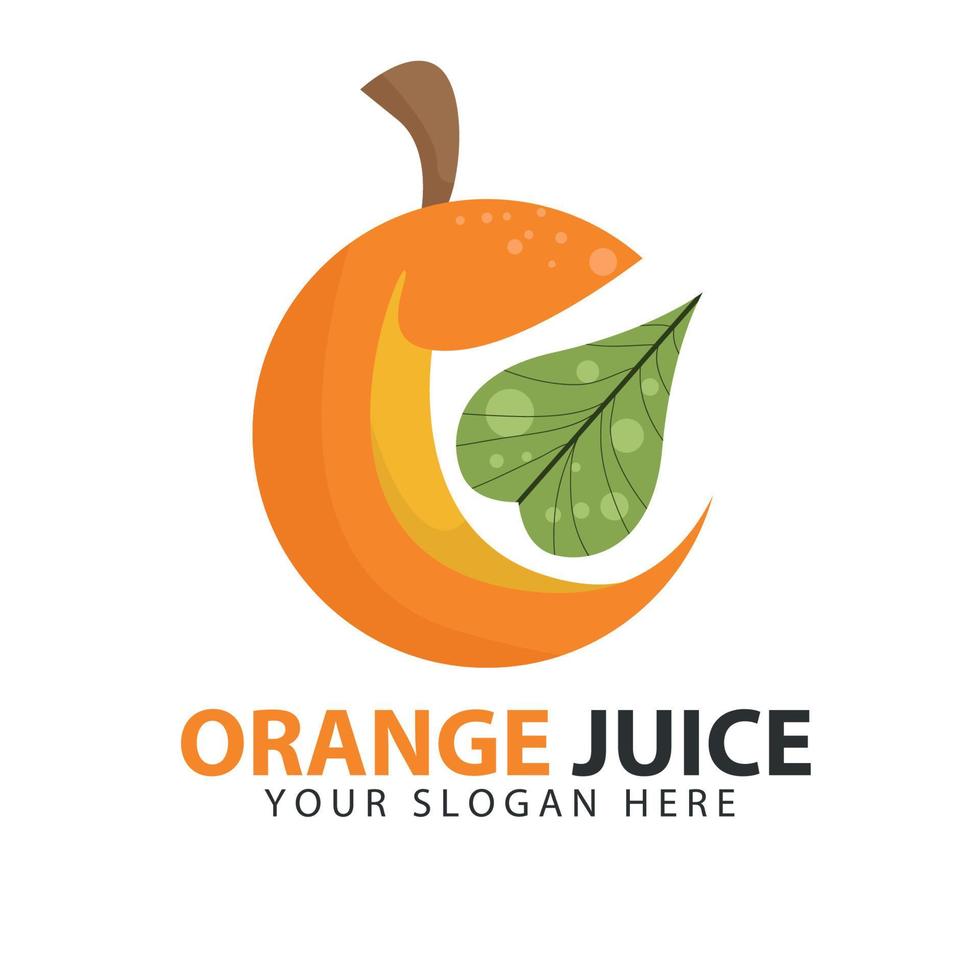 el diseño del logo naranja agrega tu eslogan. ilustración vectorial vector