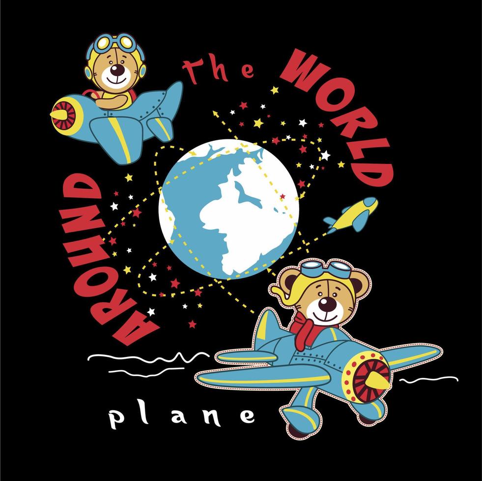 animal cartoon vector illustration for kid design t shirt