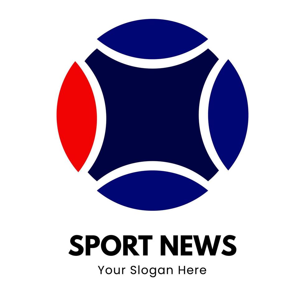 logotipo de la bola del icono de noticias deportivas. concepto de diseño de logotipo creativo vector