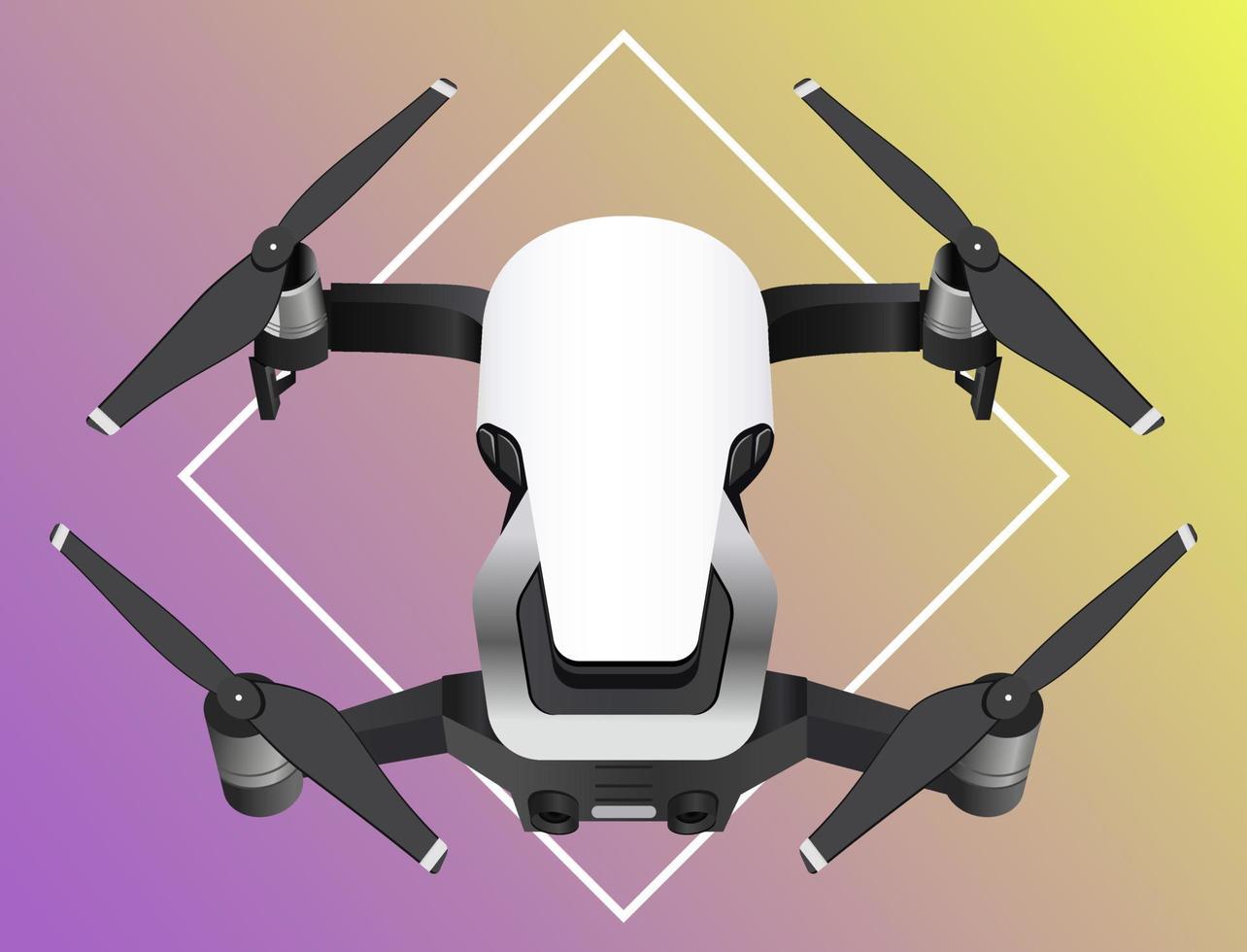 Realistic dron illustration with gradient background vector