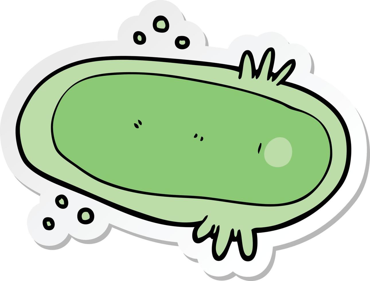 sticker of a cartoon amoeba vector