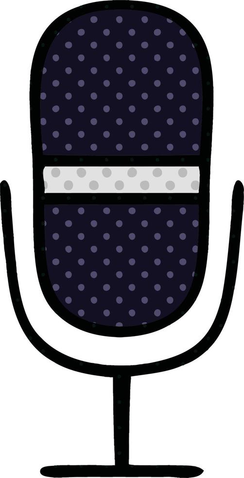 comic book style cartoon radio microphone vector