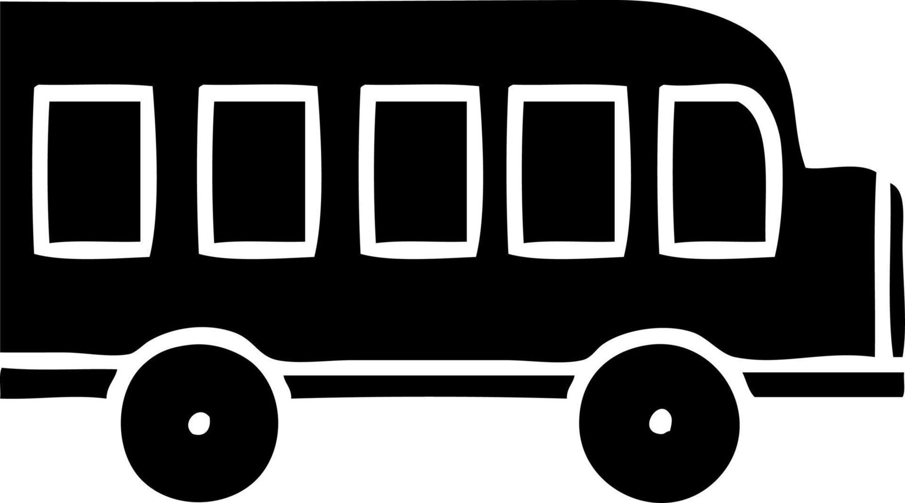 autobús escolar de símbolo plano vector