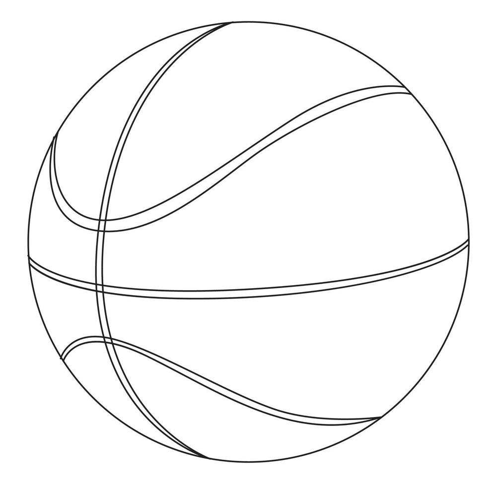 basketball outline drawing in eps10 vector