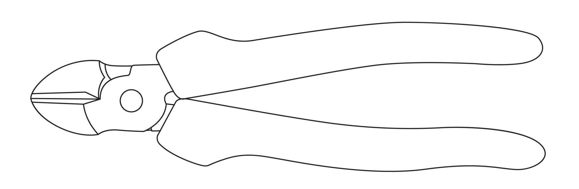 pliers drawing outline eps 10 vector