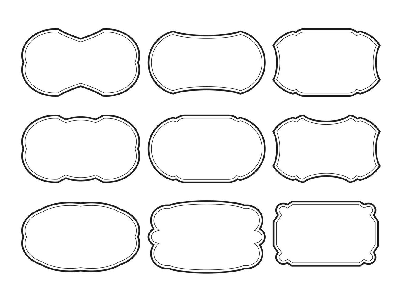 Set of frames border design vintage vector