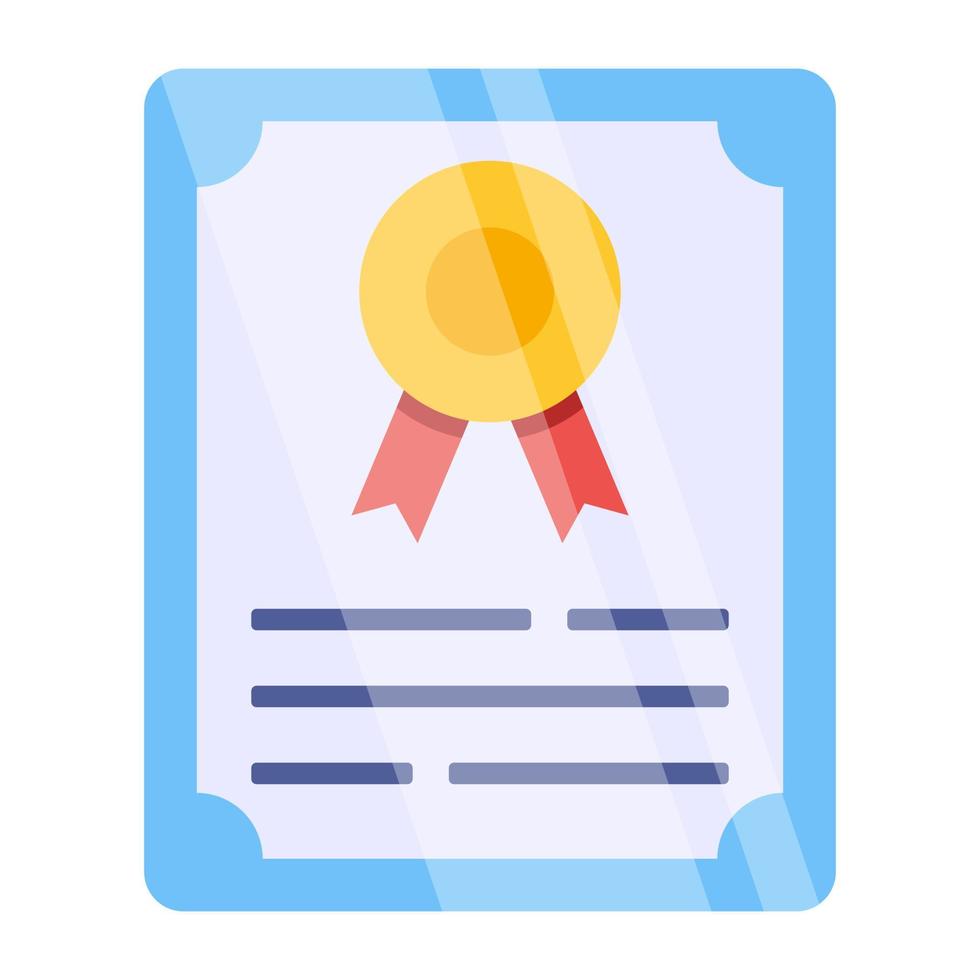 Modern design icon of business certificate vector
