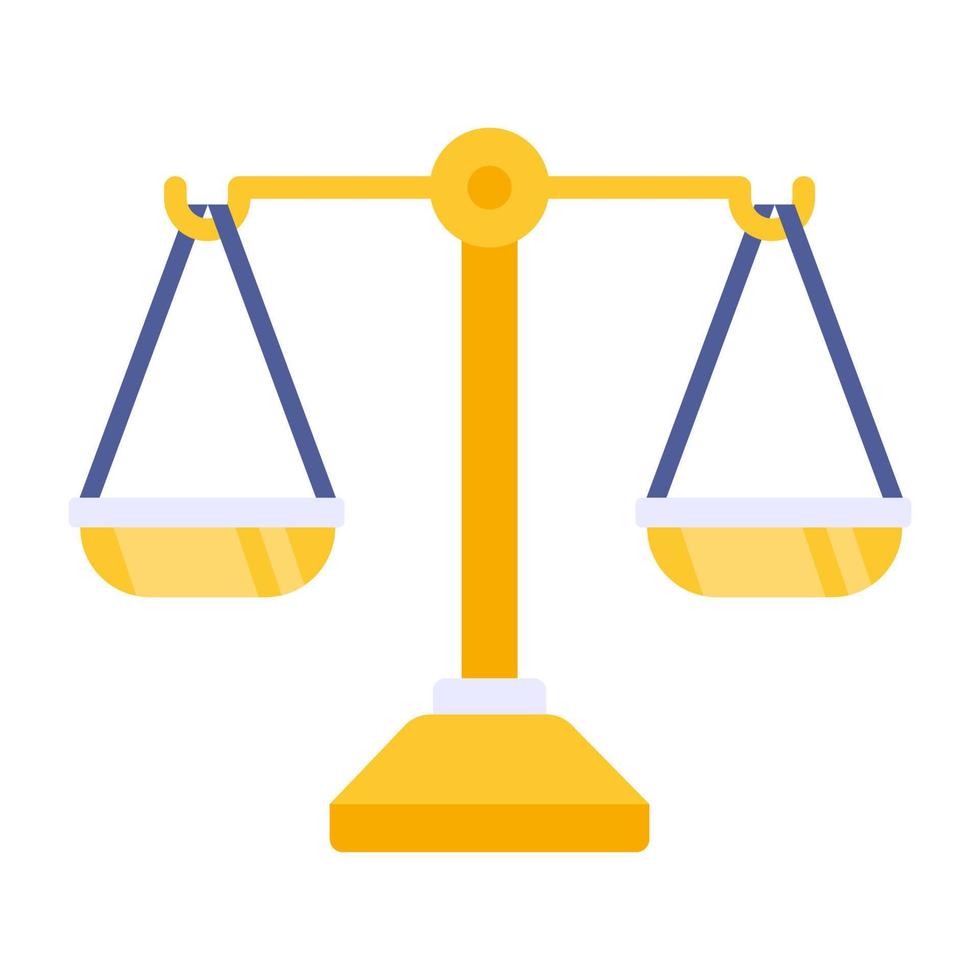Trendy design icon of balance scale vector