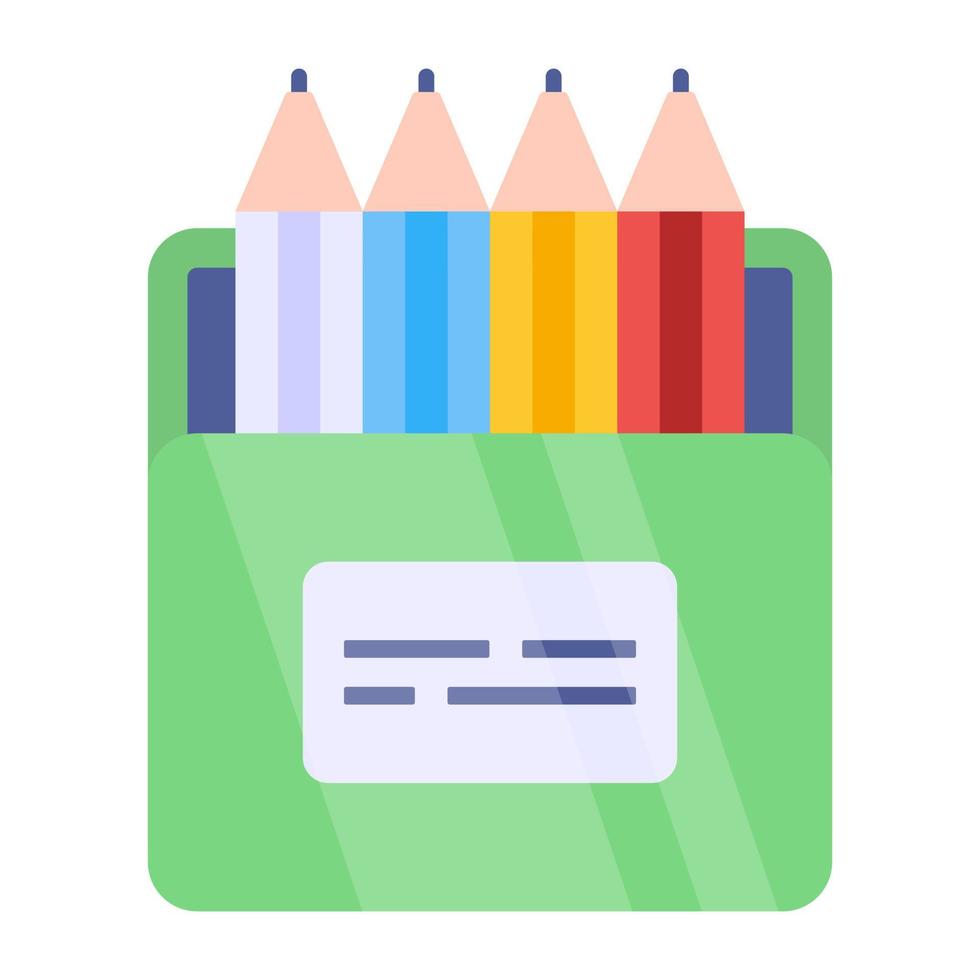 A set of coloring pencils, crayons icon vector