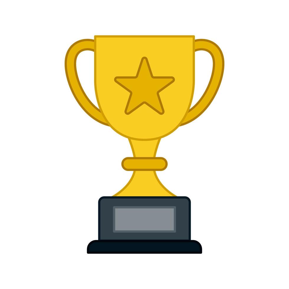 Trophy isolated on white background. Vector illustration