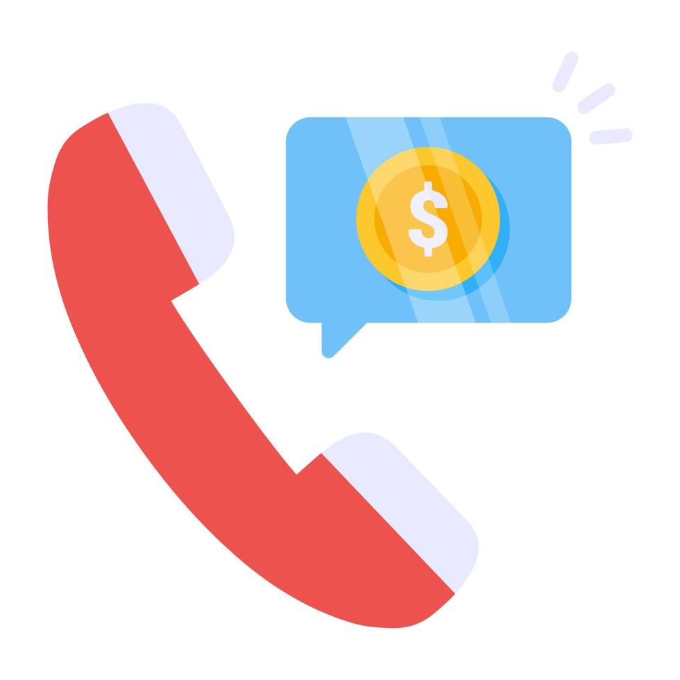 Conceptual flat design icon of telecommunication vector