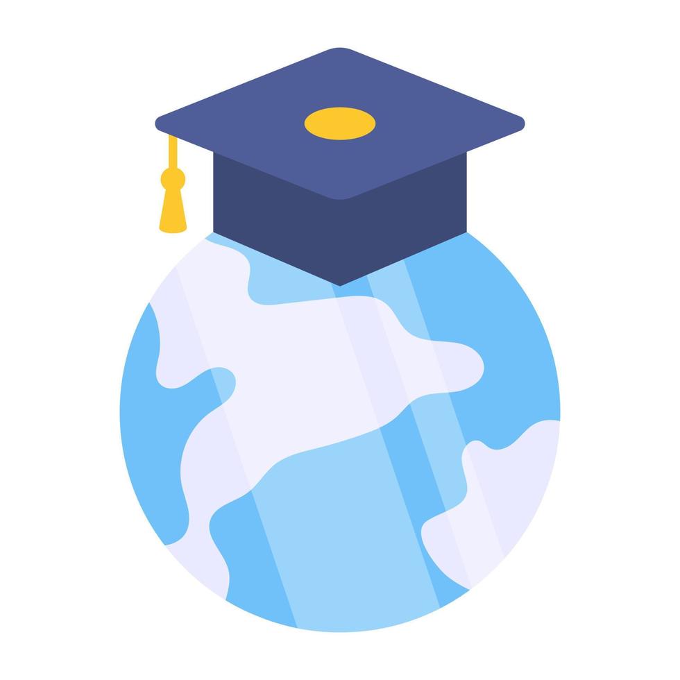 icono de educación global, vector editable