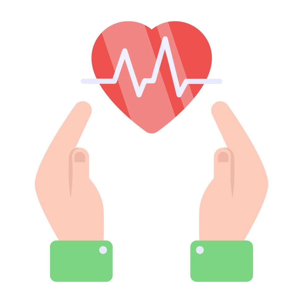 ícono de diseño moderno del cuidado del corazón vector