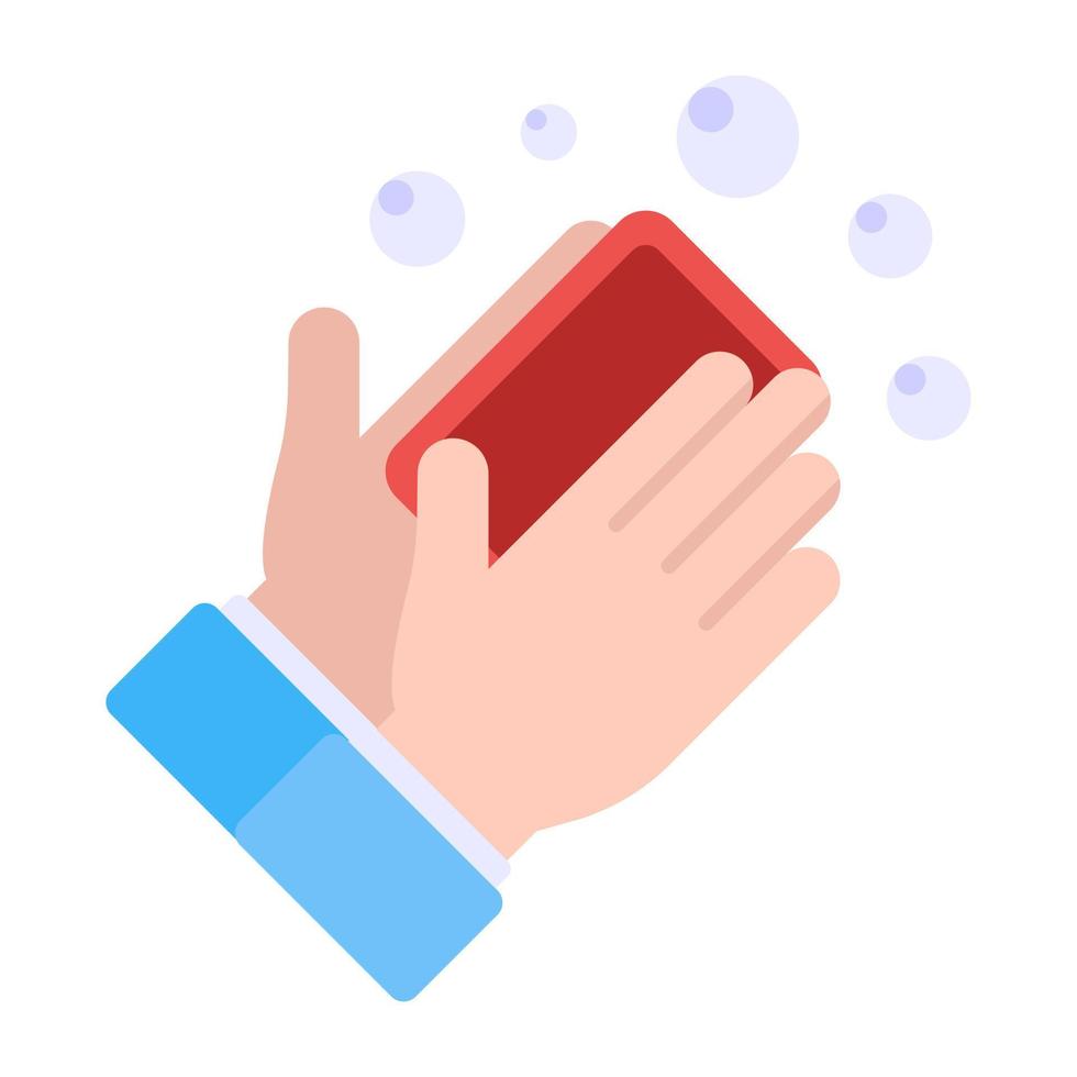 A colorful design icon of hand wash vector