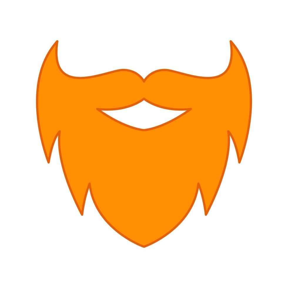 Leprechaun beard isolated on white background. Vector illustration