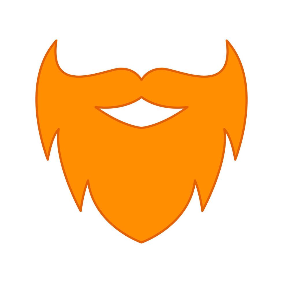 Leprechaun beard isolated on white background. Vector illustration