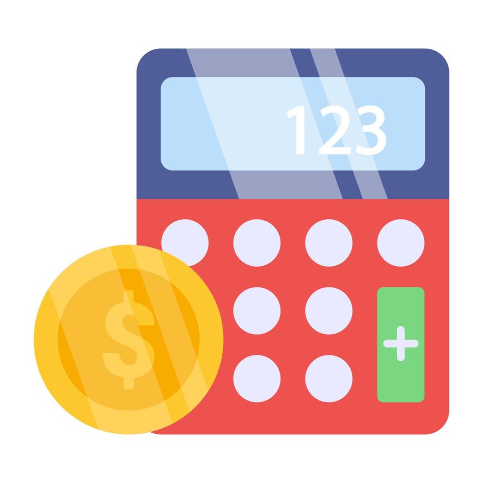 Modern design icon of calculation vector