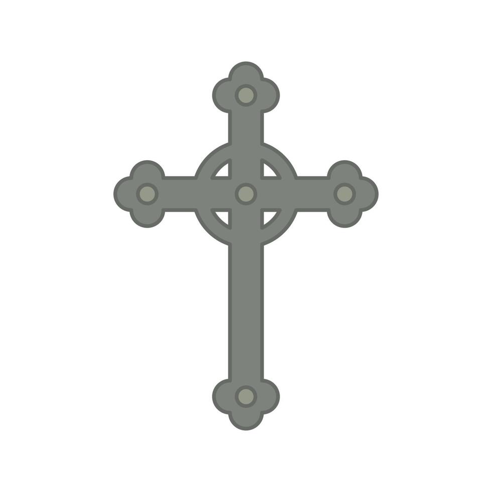 Christian cross isolated on white background. Vector illustration