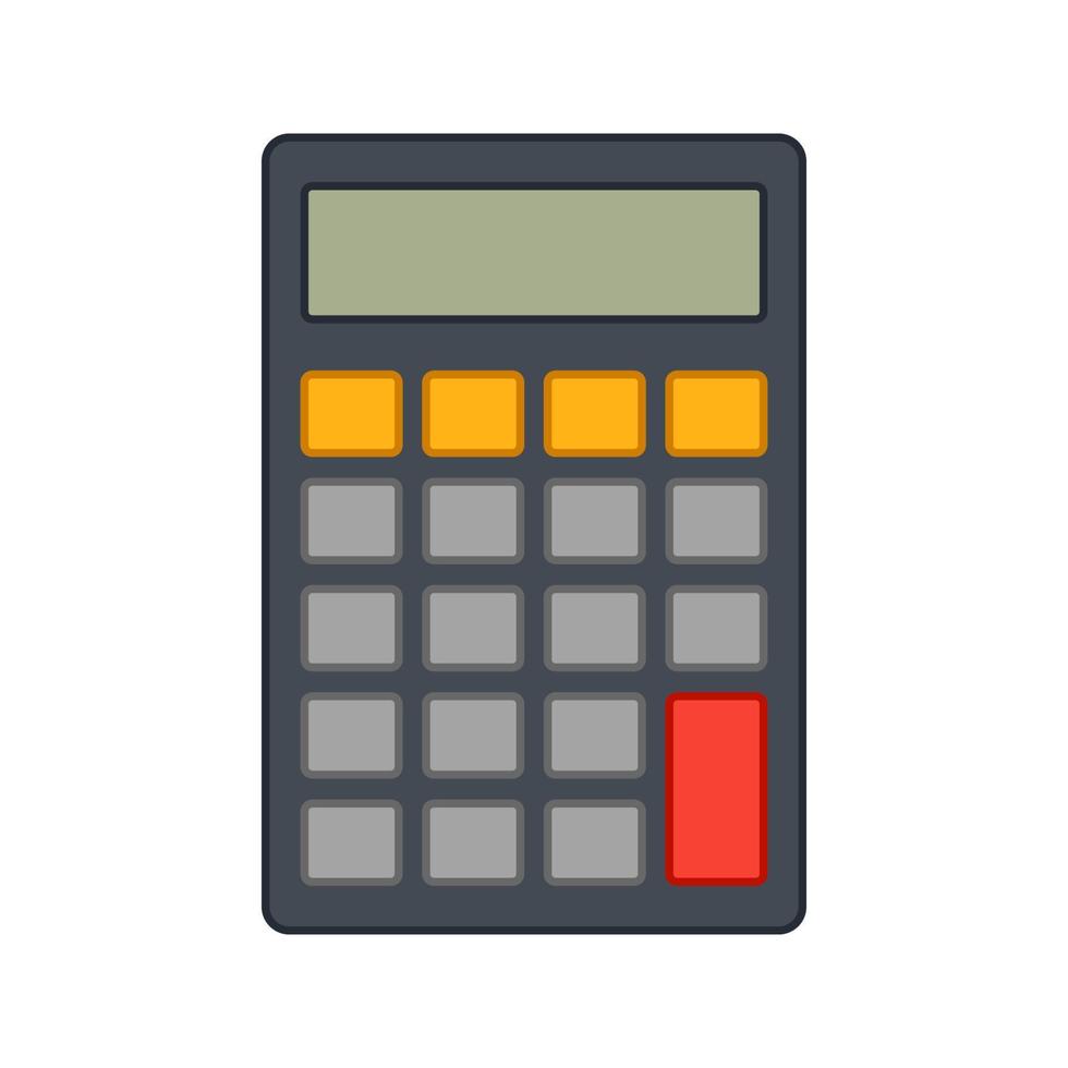 Calculator isolated on white background. Vector illustration
