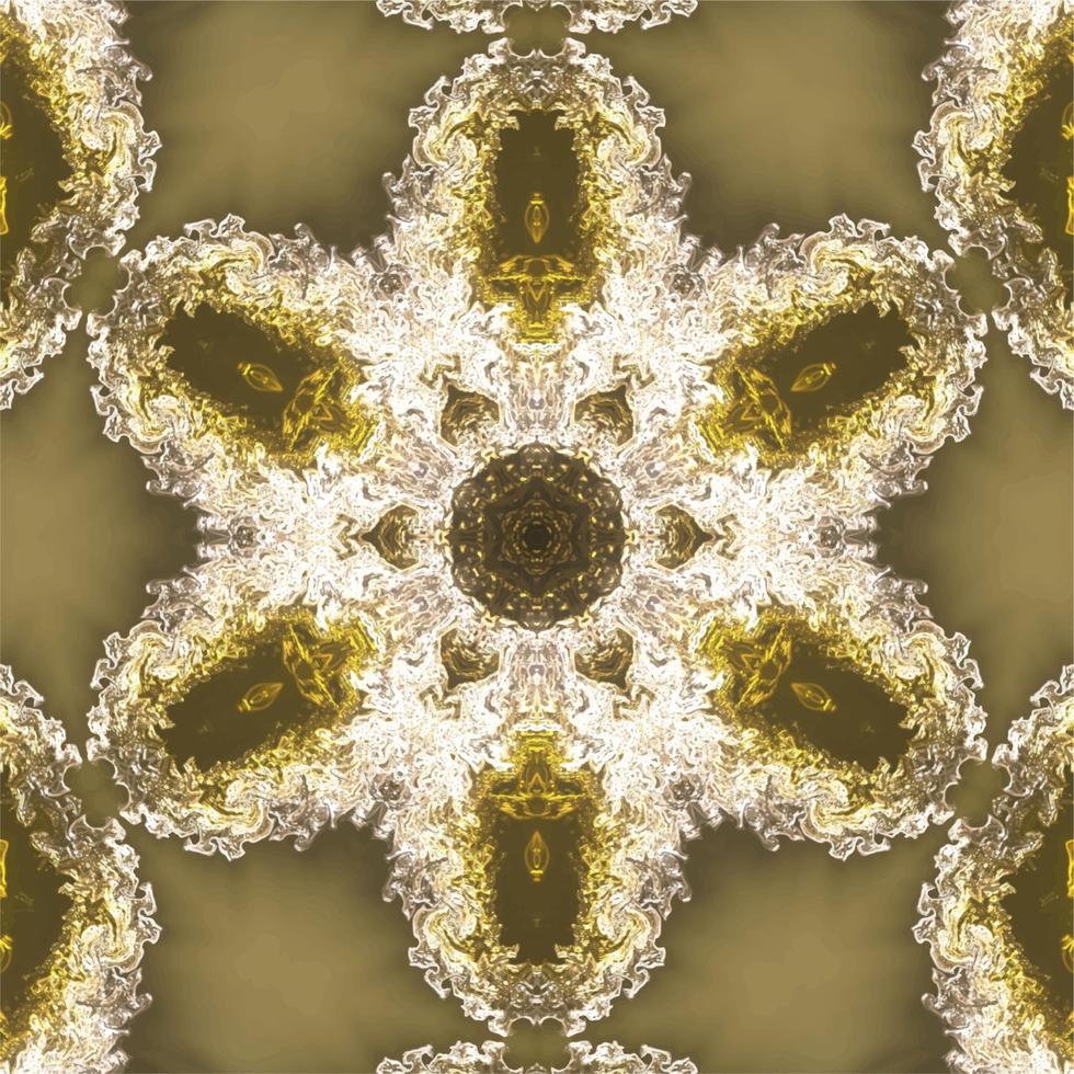 Luxury ornamental mandala design background in gold color vector