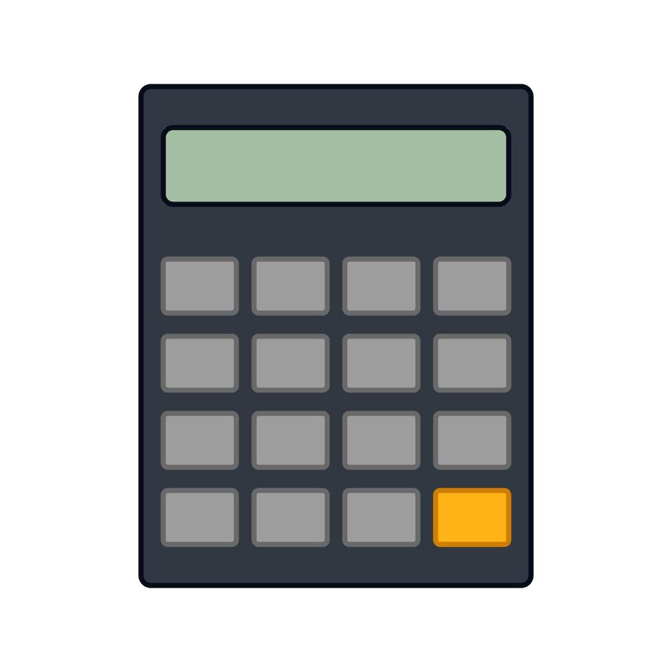 Calculator isolated on white background. Vector illustration