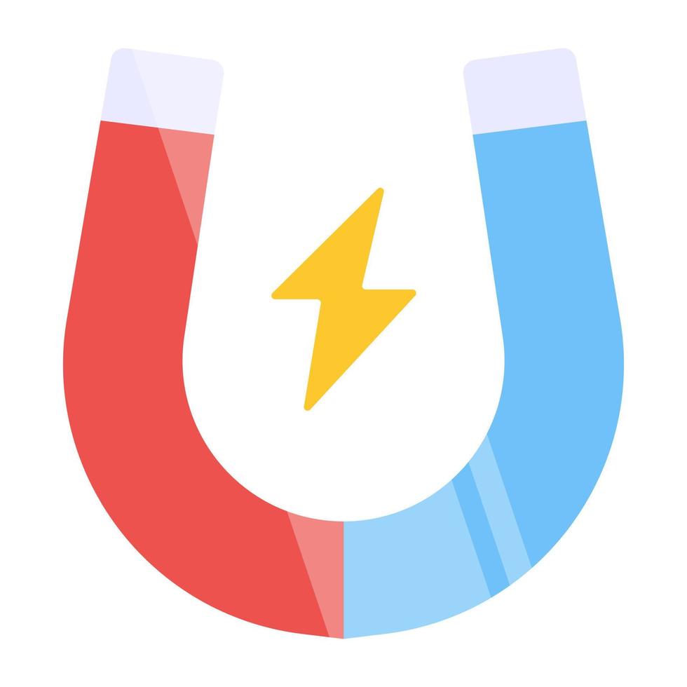 An icon design of magnet vector