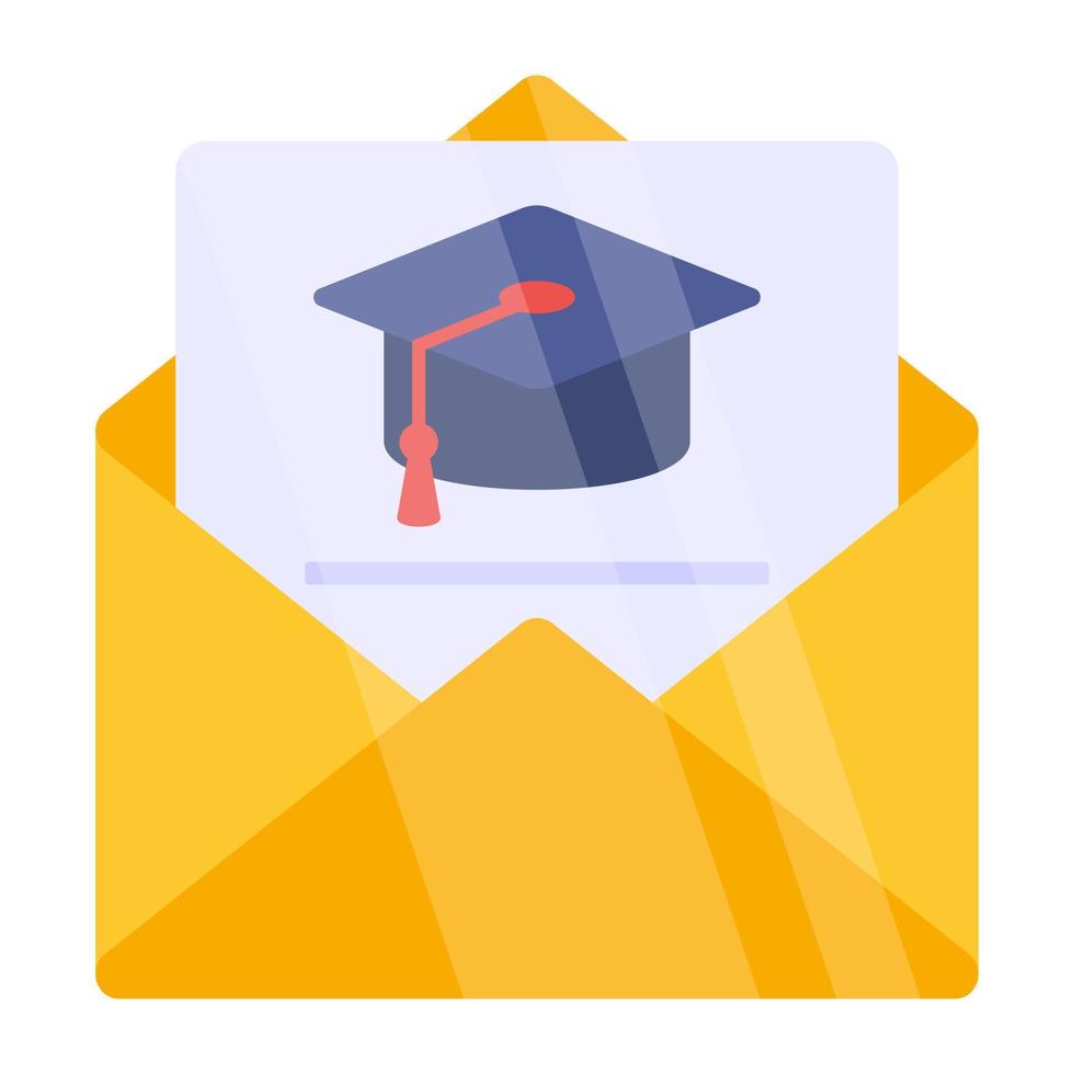 Premium download icon of academic mail vector