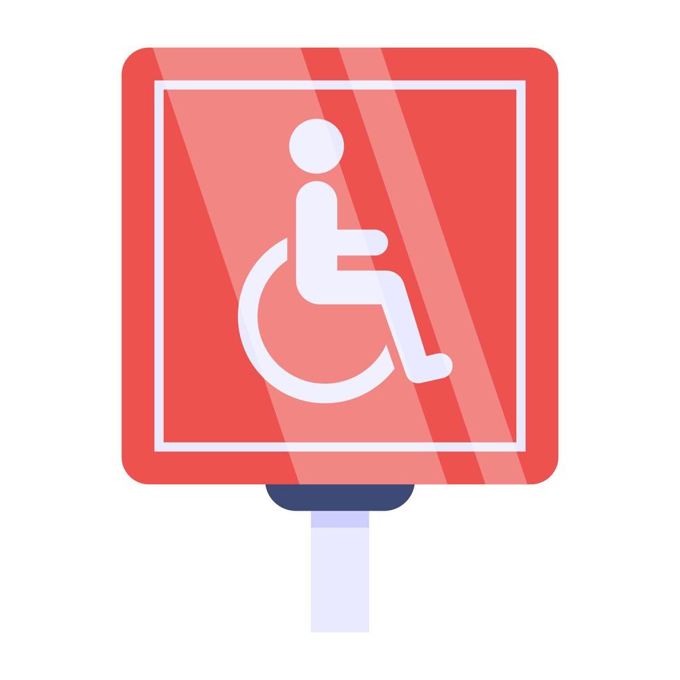 un icono de diseño editable de señal de discapacidad vector