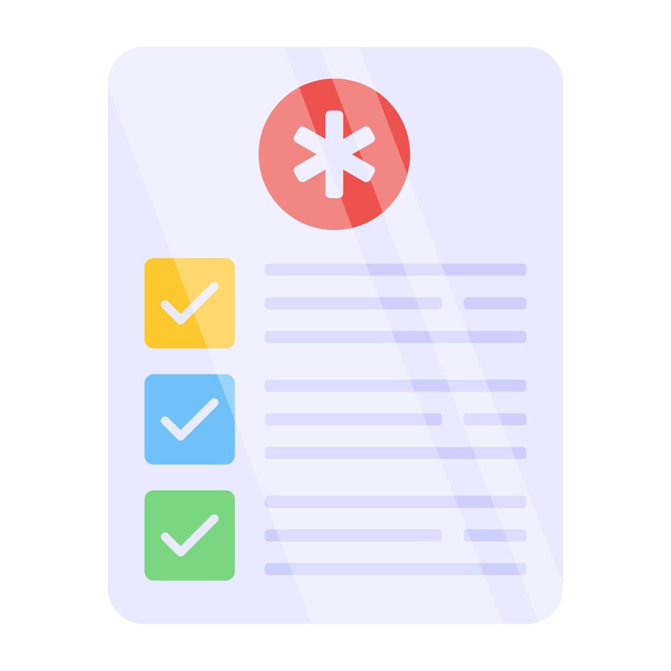 Trendy design icon of prescription vector