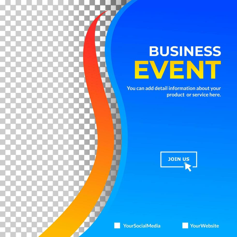 Business event social media post template vector