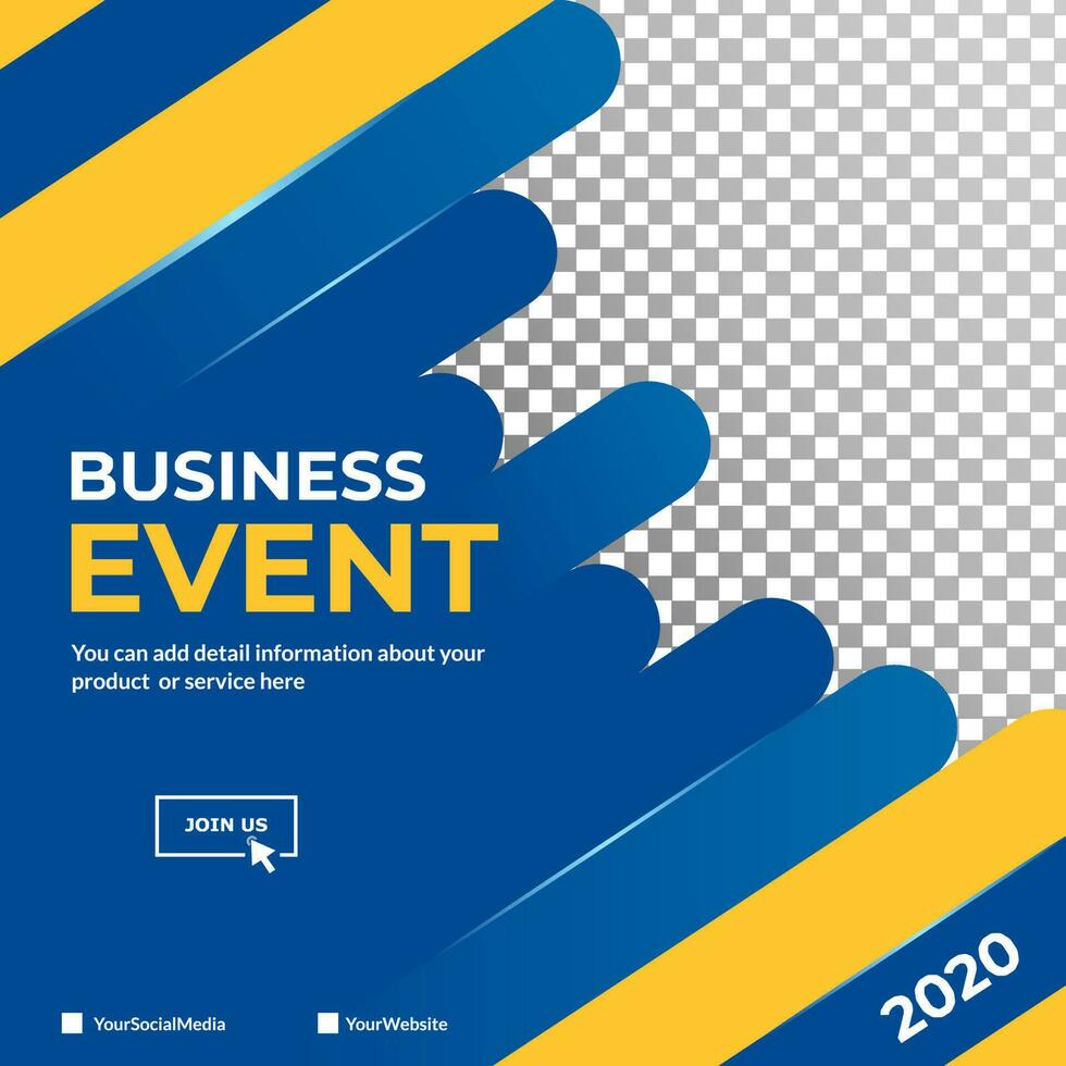 Business event social media post template vector