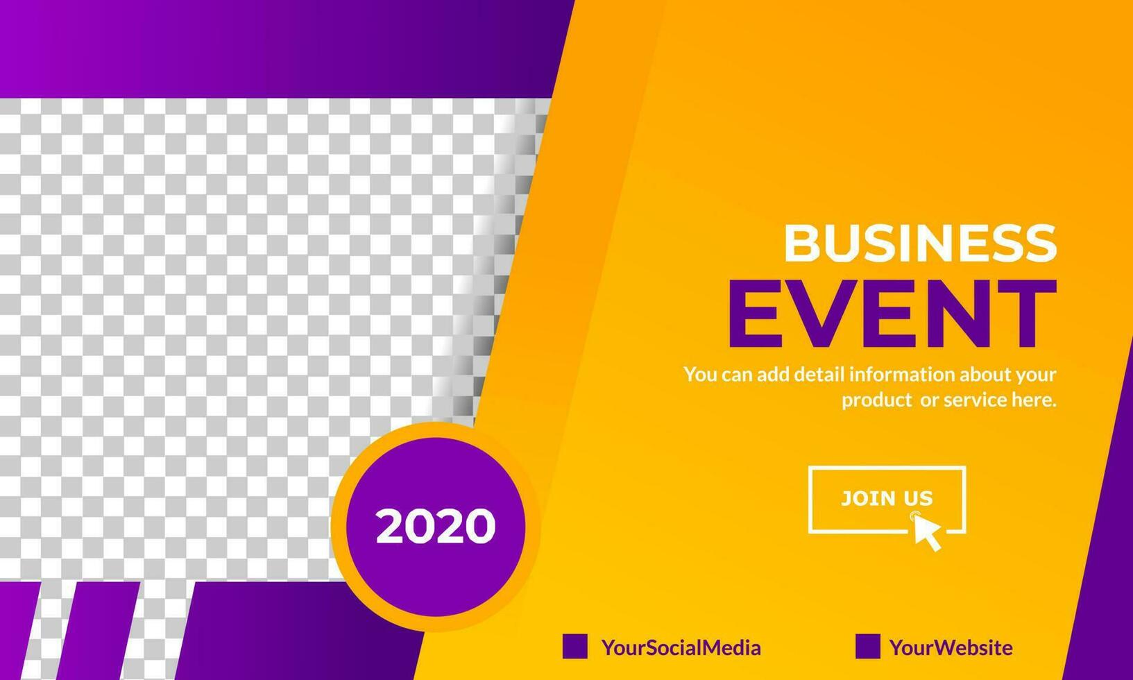 Business event social media post template vector