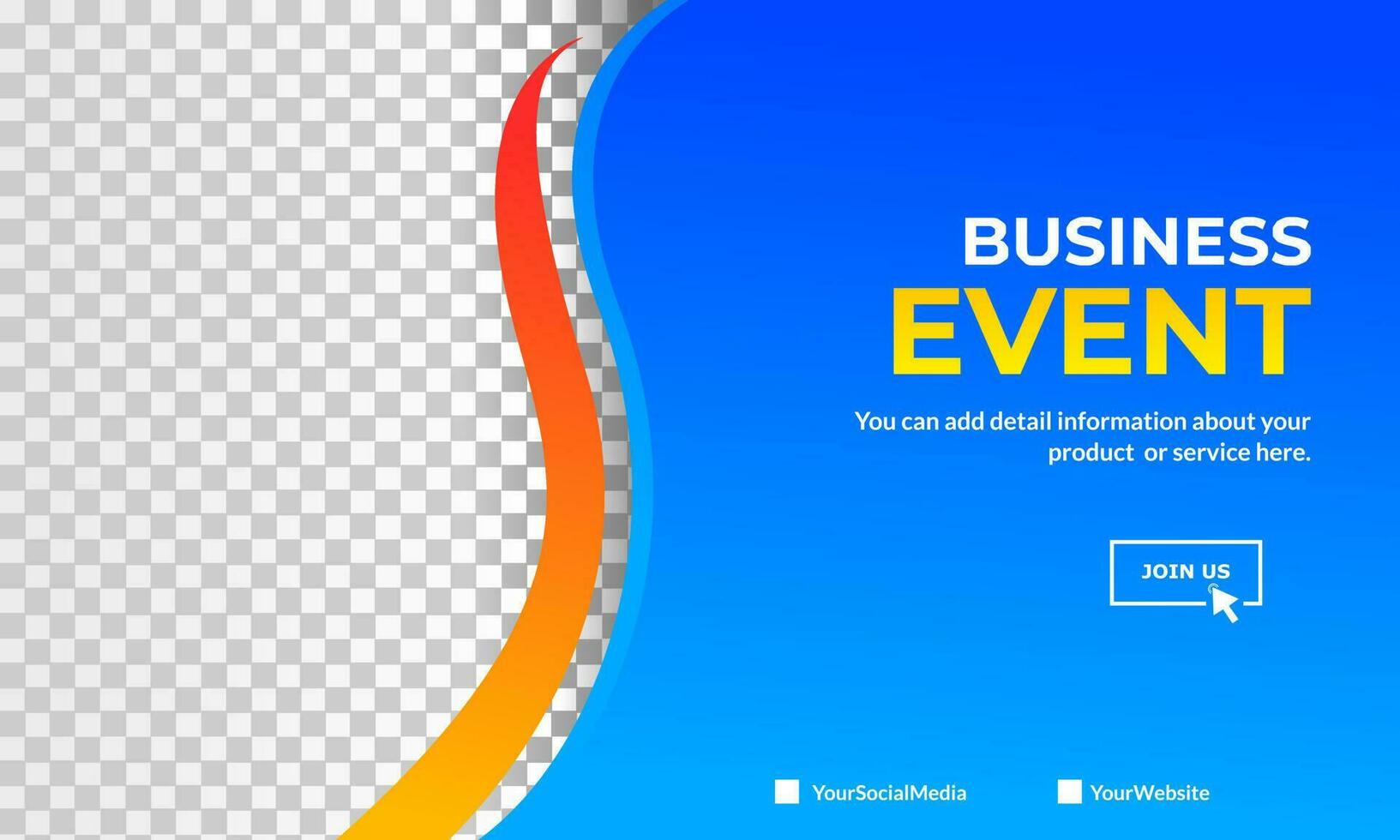 Business event social media post template vector