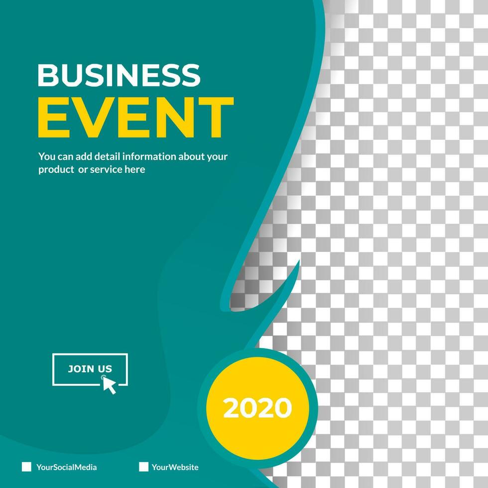 Business event social media post template vector